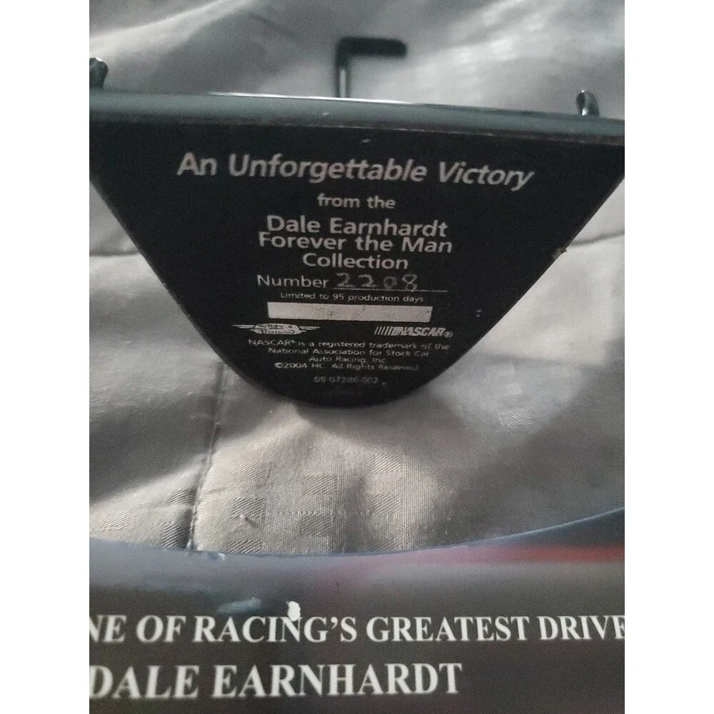 Dale Earnhardt NASCAR Forever The Man Mini Hood Metal Limited With Stand And COA